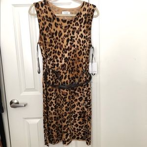 Calvin Klein Cheetah Print Dress